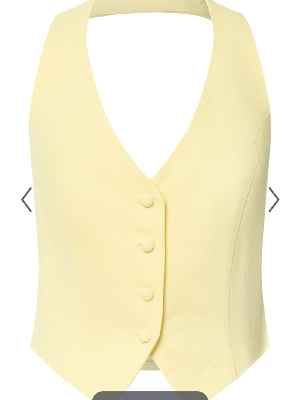 Showpo Pale Yellow Halter Vest Top